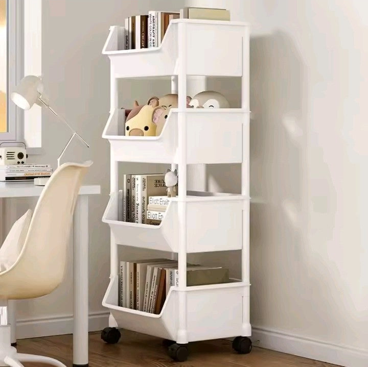 Multi-Layer Rolling Storage Cart (3–5 Tier)