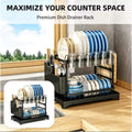 Premium Dish Drainer Rack (2-Layer Organizer)