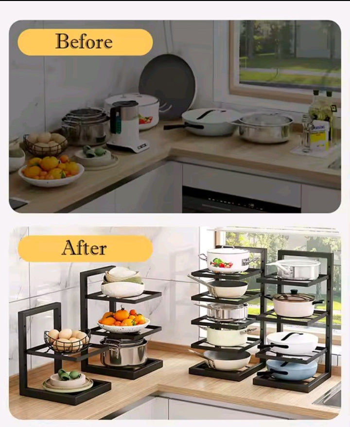 Adjustable Pot Rack Organizer