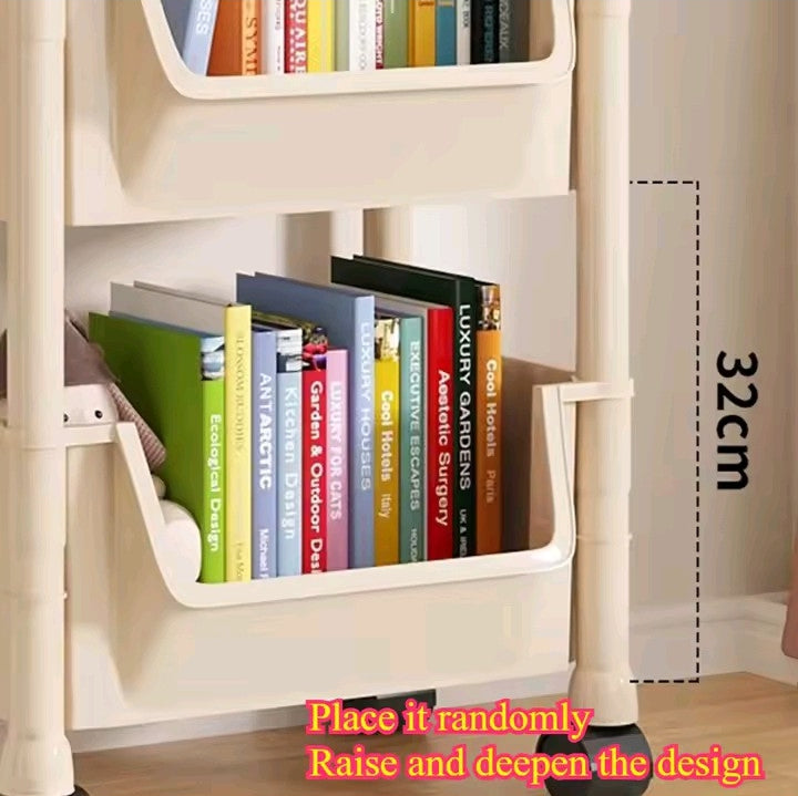 Multi-Layer Rolling Storage Cart (3–5 Tier)