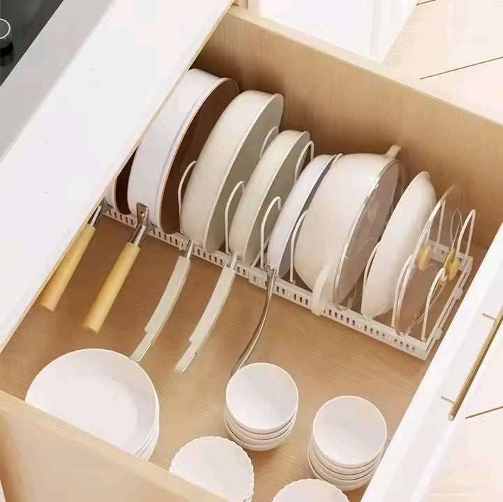 Expandable Pot & Lid Organizer Rack